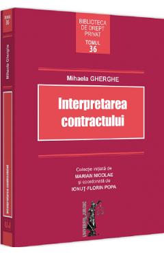 Interpretarea contractului - Mihaela Gherghe