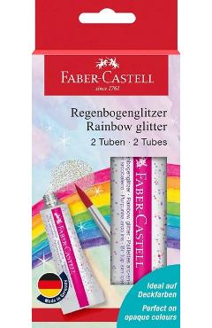 Set 2 tuburi cu sclipici Rainbow