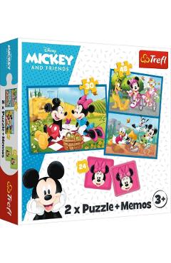 Puzzle 2 in 1 + Memo. Eroii Disney