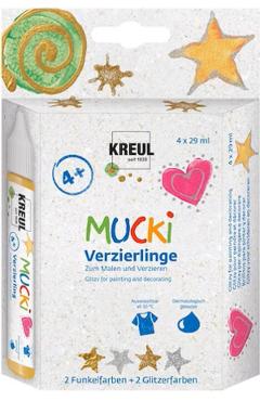 Set 4 acuarele Craft Paint Muki Glitzy