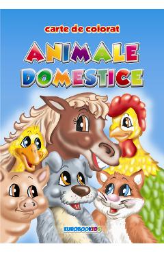 Animale domestice - Carte de colorat A5