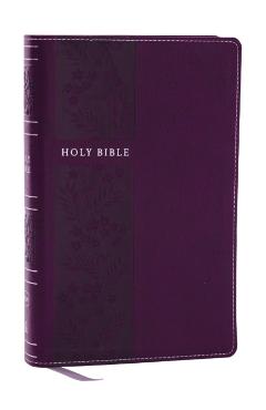 NKJV Personal Size Large Print Bible with 43,000 Cross References, Purple Leathersoft, Red Letter, Comfort Print - Thomas Nelson