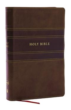 NKJV Personal Size Large Print Bible with 43,000 Cross References, Brown Leathersoft, Red Letter, Comfort Print - Thomas Nelson