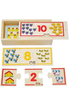 Puzzle din lemn: Invatam numerele