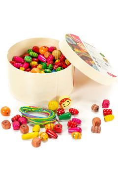 Margele din lemn in cutie 210 buc