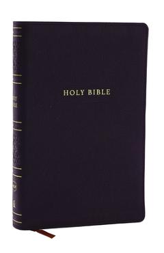NKJV Personal Size Large Print Bible with 43,000 Cross References, Black Leathersoft, Red Letter, Comfort Print - Thomas Nelson