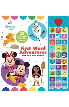 Disney Baby: First Word Adventures Sound Book [With Battery] - Pi Kids