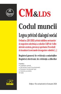 Codul muncii. Legea dialogului social Act. 6 ianuarie 2024