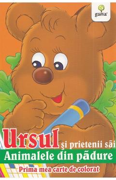 Ursul si prietenii sai. Animalele din padure: Prima mea carte de colorat libris.ro imagine 2022