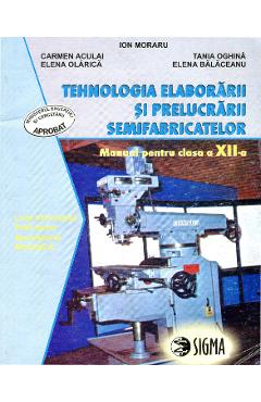 Tehnologia Elaborarii Si Prelucrarii Semifabricatelor Cls 12 - Ion Moraru, Daniela Burdusel