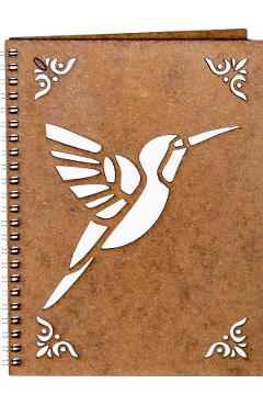 Agenda din lemn: Pasare colibri