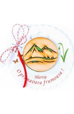 Martisor insigna din lemn: Munti