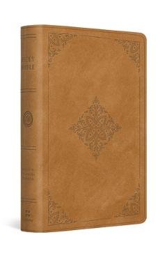 ESV Large Print Bible (Trutone, Nubuck Caramel, Fleur-De-Lis Design) -