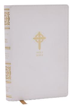 Nrsvce Sacraments of Initiation Catholic Bible, White Leathersoft, Comfort Print - Catholic Bible Press