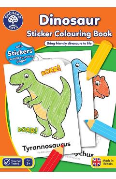 Dinosaur. Carte de colorat cu activitati 3 ani+ - ORCHARD TOYS