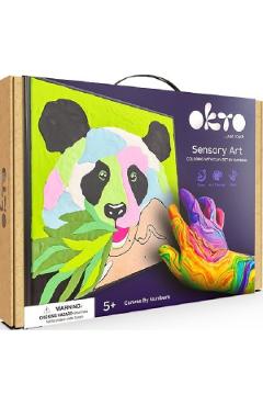 Set de colorat cu lut: Panda