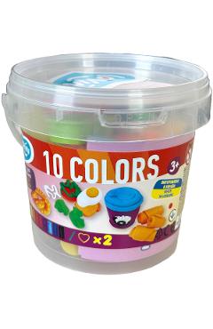 Set plastilina: Pentru fete. 10 culori