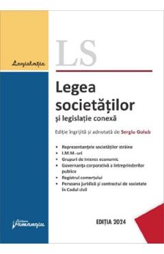 Legea societatilor si legislatie conexa Act.29 ianuarie 2024 - Sergiu Golub