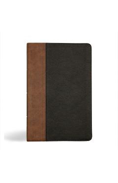 KJV Personal Size Giant Print Bible, Black/Brown Leathertouch - Holman Bible Publishers