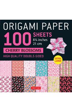 Origami Paper 100 Sheets Cherry Blossoms 8 1/4 (21 CM): Extra Large Double-Sided Origami Sheets Printed with 12 Different Color Combinations (Instruct - Tuttle Studio