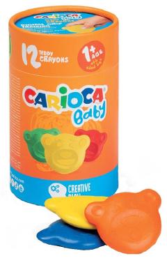 Set 12 creioane cerate: Teddy Baby