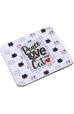 Mousepad: Peace, Love and Cat