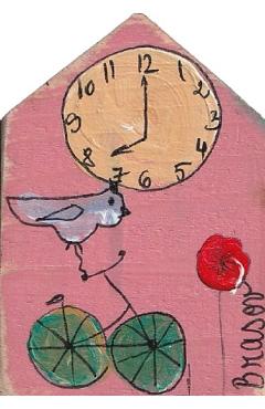 Magnet de frigider: Casa din lemn. Roz