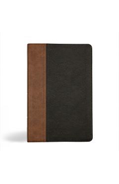 KJV Personal Size Giant Print Bible, Black/Brown Leathertouch, Indexed - Holman Bible Publishers