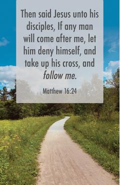 General Worship Bulletin: Follow Me (Package of 100): Matthew 16:24 (Kjv) - Broadman Church Supplies Staff