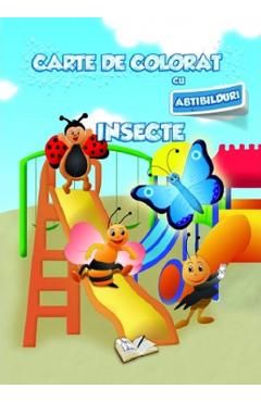 Carte de colorat cu abtibilduri - Insecte - ARS LIBRI