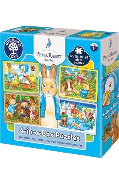 Puzzle 4 in 1: Peter Rabbit