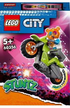 Lego City. Motocicleta de cascadorie cu urs