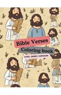 Bible Verse Coloring Book for Kids KJV: 26 Short & Inspirational King James Bible Verses and Christian Images with description for kids to Color - Akram Belhaj