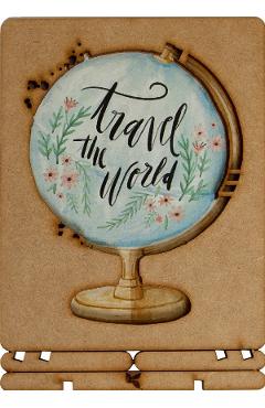 Carte postala de lemn: Travel the World