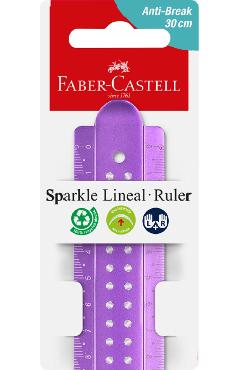 Rigla 30 cm Sparkle. Mov