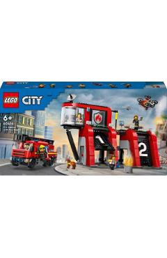 Lego City. Statie si camion de pompieri