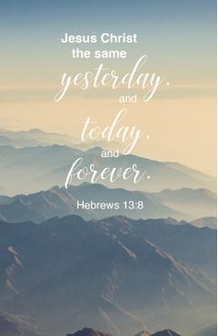 General Worship Bulletin: The Same (Package of 100): Hebrews 13:8 (Kjv) - Broadman Church Supplies Staff