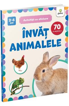 Invat animalele. Activitati cu stickere 2-4 ani
