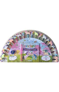 Unicorni de colorat + 20 creioane - GIRASOL