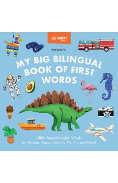 My Big Bilingual Book of First Words: 100+ English-Spanish Words for Animals, Foods, Vehicles, Planets, and More! - Mike Alfaro