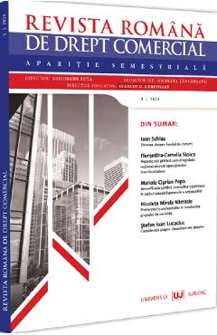 Revista romana de drept comercial nr.1 din 2024 - UNIVERSUL JURIDIC