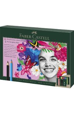 Set 32 creioane colorate Polychromos + 6 creioane grafit + ascutitoare