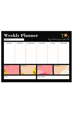 Planner saptamanal: Glitter Gold