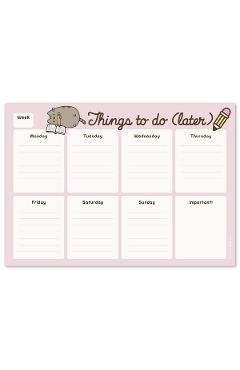 Planner saptamanal: Pusheen. Rose