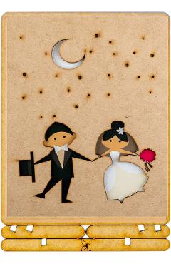 Carte postala din lemn: Couple
