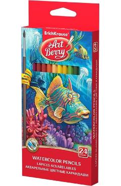 Set 24 creioane color hexagonale ArtBerry Aquarell