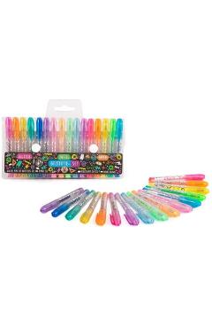 Set 16 mini pixuri cu gel. Glitter, neon, pastel