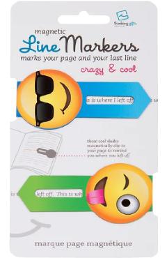 Set semne de carte magnetice: Emoticons Crazy and Cool