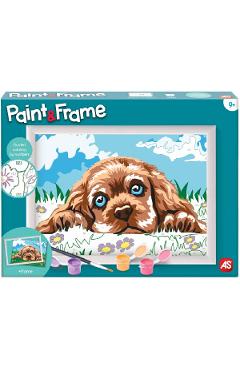 Picteaza si inrameaza: Catelusul iubitor