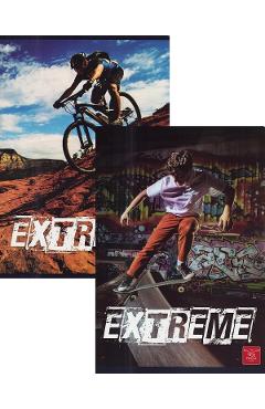 Set 2 caiete dictando A4: Extreme skate+Extreme bike
